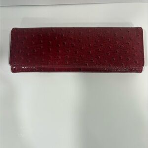 Chic Red Leather Clutch